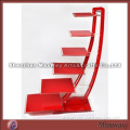 Red Step-liked Promotional 6-tiered Acrylic Cake Holder Display Stand Rack